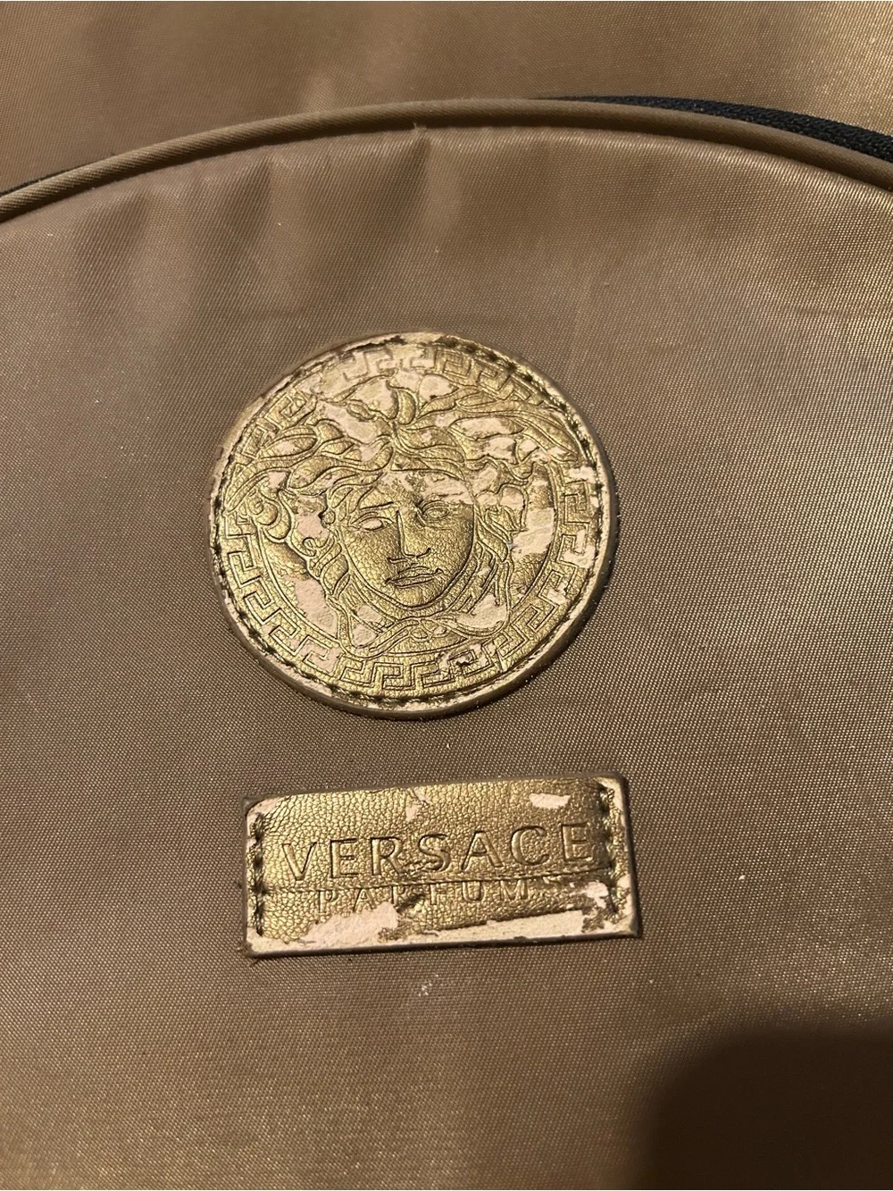 Versace-Inspired Brown Men's Backpack - Sleek Everyday Carry